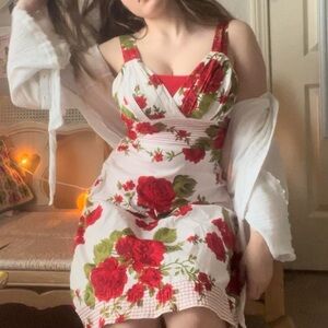 Vintage early 2000s rose dress